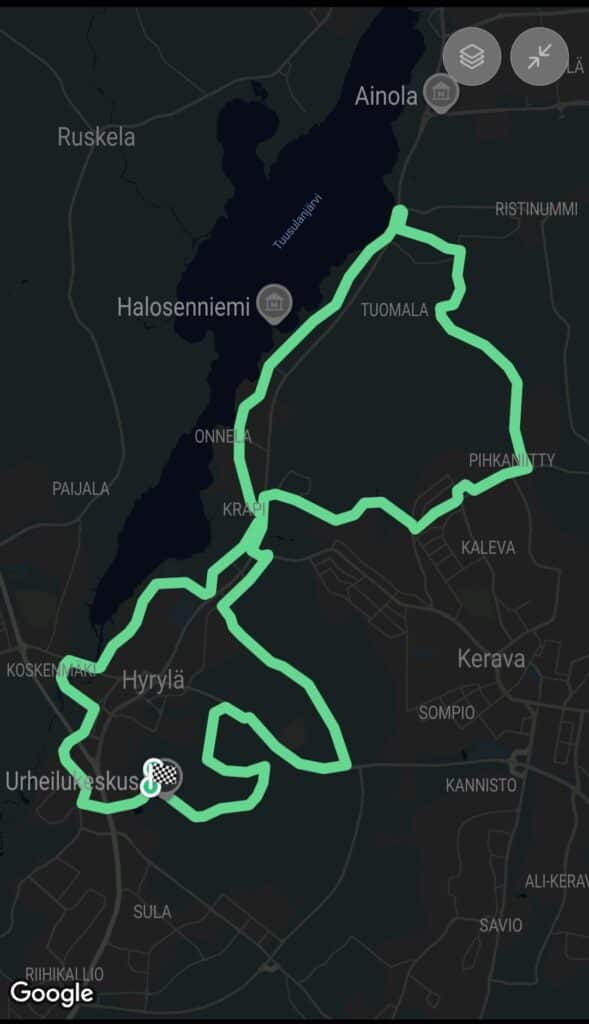 Kesäyön marssi Tuusulassa – toimintakykyä käytännössä 6 MPK Kesäyön marssin 25 kilometrin reitti Tuusulassa